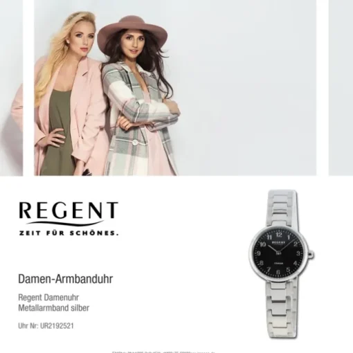 Regent Damen Armbanduhr Analog Metallarmband silber UR2192521