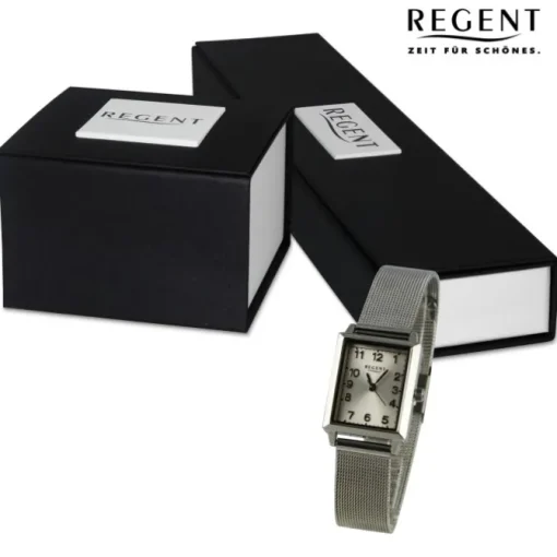 Regent Damen Armbanduhr Analog Metallarmband silber UR2251520