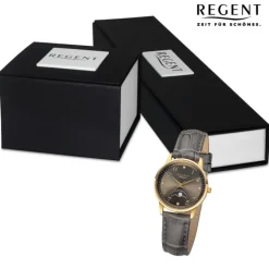 Regent Damen Armbanduhr Analog Lederarmband braun UR2102553