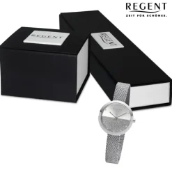 Regent Damen Armbanduhr Analog Metallarmband silber UR2252541
