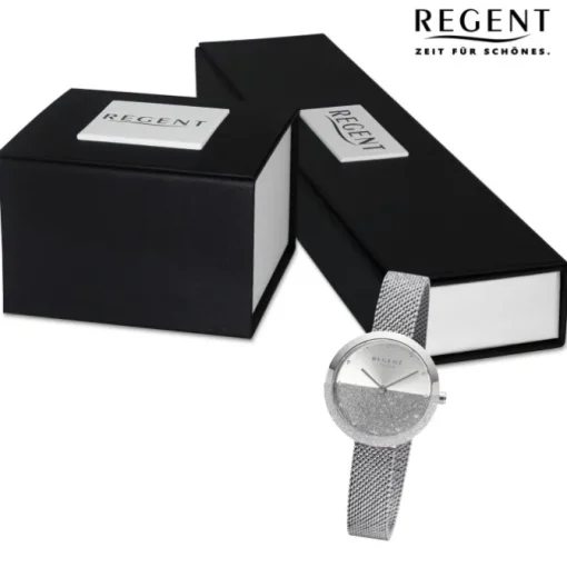 Regent Damen Armbanduhr Analog Metallarmband silber UR2252541