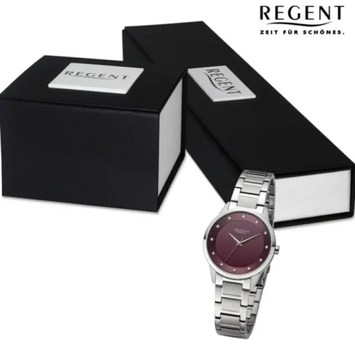 Regent Damen Armbanduhr Analog Metallarmband silber UR2252810