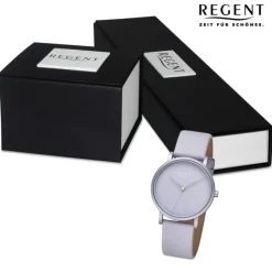 Regent Damen Armbanduhr Analog Lederarmband lila URBA805