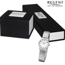 Regent Damen Armbanduhr Analog Edelstahlarmband silber URF1244
