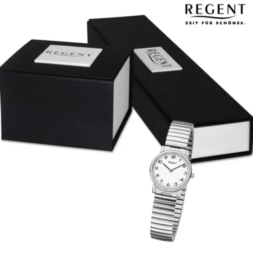 Regent Damen Armbanduhr Analog Edelstahlarmband silber URF1244