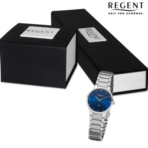 Regent Damen Armbanduhr Analog Metallarmband silber URF1311