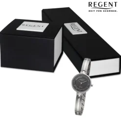 Regent Damen Armbanduhr Analog Metallarmband silber URF1335