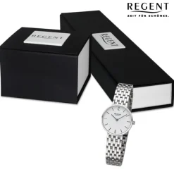 Regent Damen Armbanduhr Analog Metallarmband silber URF1485