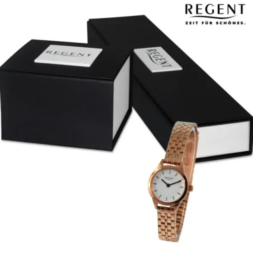 Regent Damen Armbanduhr Analog Metallarmband rosegold UR2211595
