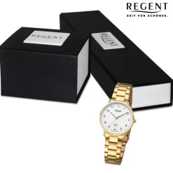 Regent Damen Armbanduhr Analog Metallarmband gold URGM2305