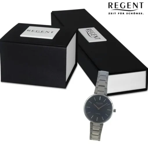 Regent Damen Armbanduhr Analog Metallarmband silber UR2192515