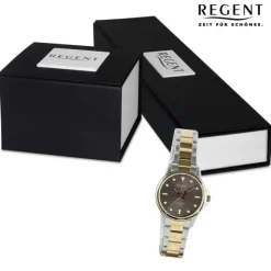 Regent Damen Armbanduhr Analog Metallarmband gold silber UR2214016