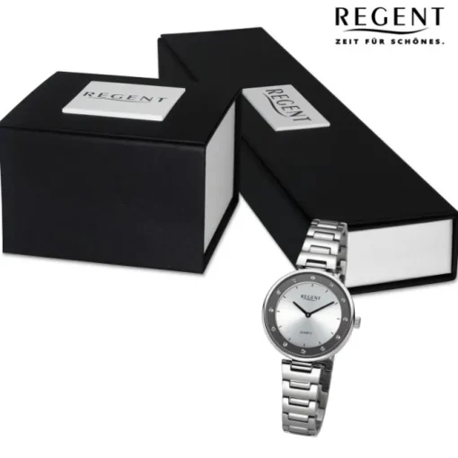 Regent Damen Armbanduhr Analog Metallarmband silber UR2254040