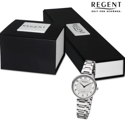 Regent Damen Armbanduhr Analog Metallarmband silber UR2254045