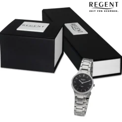 Regent Damen Armbanduhr Analog Metallarmband silber URBA711