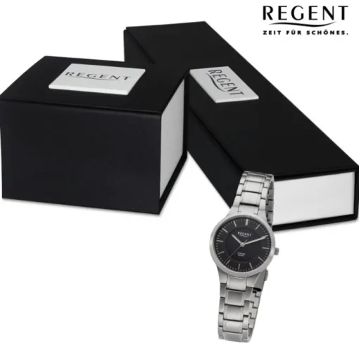 Regent Damen Armbanduhr Analog Metallarmband silber URBA711