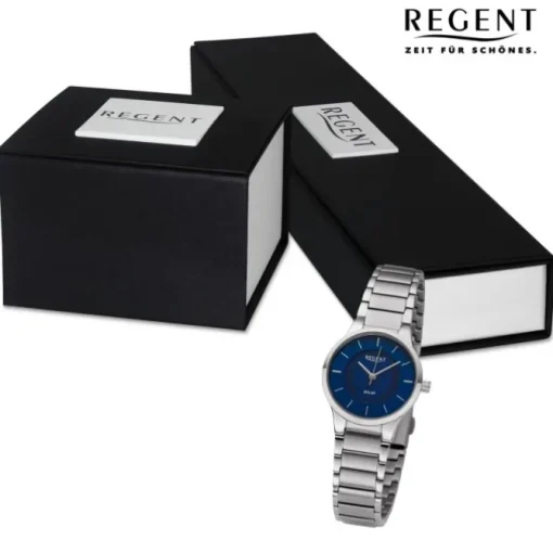 Regent Damen Armbanduhr Analog Metallarmband silber URBA727