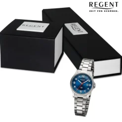 Regent Damen Armbanduhr Analog Metallarmband silber URBA778