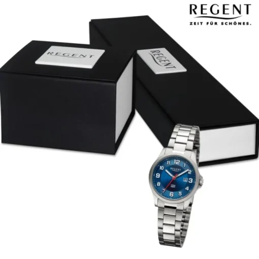 Regent Damen Armbanduhr Analog Metallarmband silber URBA778