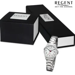Regent Damen Armbanduhr Analog Metallarmband silber URBA786
