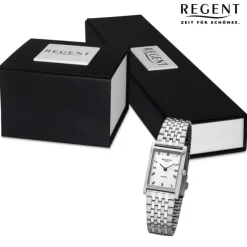 Regent Damen Armbanduhr Analog Metallarmband silber URF1331
