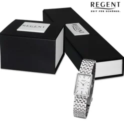 Regent Damen Armbanduhr Analog Metallarmband silber URF1343
