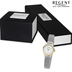 Regent Damen Armbanduhr Analog Metallarmband silber URF1442