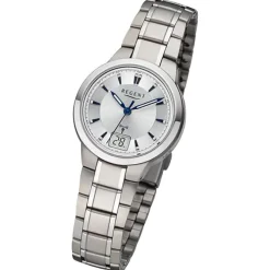 Regent Damen Funkuhr Analog-Digital Metallarmband silber URFR270