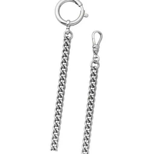 Regent Damen Herren Taschenuhr Kette Rundpanzer 5mm Edelstahl silber URP050