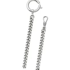 Regent Damen Herren Taschenuhr Kette Flachpanzer 6mm silber URP043