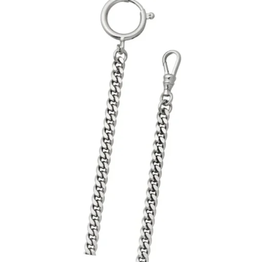 Regent Damen Herren Taschenuhr Kette Flachpanzer 5mm silber URP045