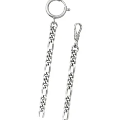Regent Damen Herren Taschenuhr Kette Figaro 5mm silber vernickelt URP049