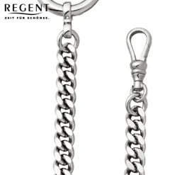 Regent Damen Herren Taschenuhr Kette Flachpanzer 6mm silber URP043