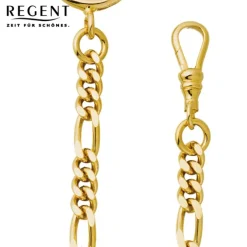 Regent Damen Herren Taschenuhr Kette Figaro 5mm vergoldet vernickelt URP048