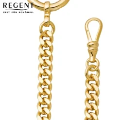 Regent Damen Herren Taschenuhr Kette Flachpanzer 6mm vergoldet vernickelt URP042