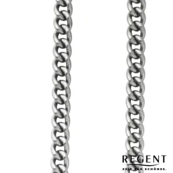 Regent Damen Herren Taschenuhr Kette Rundpanzer 5mm Edelstahl silber URP050