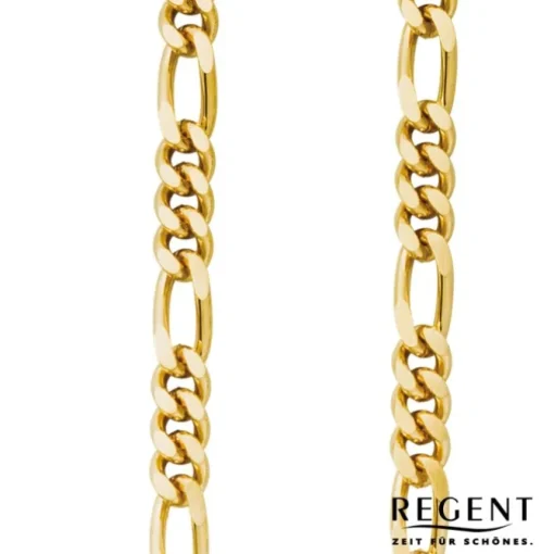 Regent Damen Herren Taschenuhr Kette Figaro 5mm vergoldet vernickelt URP048