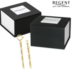 Regent Damen Herren Taschenuhr Kette Figaro 5mm vergoldet vernickelt URP048