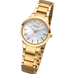 Regent Damen Solaruhr Analog Metallarmband gold URF1536