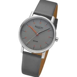 Regent Damen Solaruhr Analog Lederarmband grau URF1553