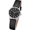 Regent Damen-Armbanduhr 32-2113416 Quarz-Uhr Leder-Armband schwarz UR2113416