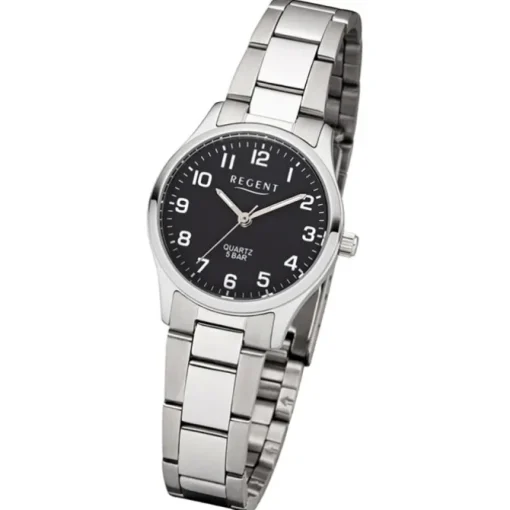 Regent Damen-Armbanduhr 32-2253412 Quarz-Uhr Edelstahl-Armband silber UR2253412
