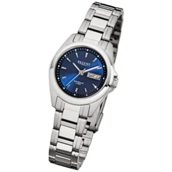 Regent Damen-Armbanduhr F-518 Quarz-Uhr Stahl-Armband silber URF518