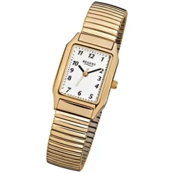 Regent Damen-Armbanduhr F-269 Quarz-Uhr Stahl-Armband gold URF269