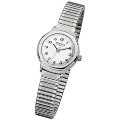 Regent Damen-Armbanduhr F-264 Quarz-Uhr Stahl-Armband silber URF264