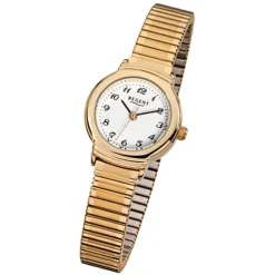 Regent Damen-Armbanduhr F-265 Quarz-Uhr Stahl-Armband gold URF265
