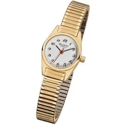 Regent Damen-Armbanduhr F-271 Quarz-Uhr Stahl-Armband gold URF271