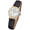Regent Damen-Armbanduhr F-014 Quarz-Uhr Leder-Armband schwarz URF014
