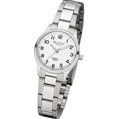 Regent Damen-Armbanduhr F-1327 Quarz-Uhr Edelstahl-Armband silber UR2253410