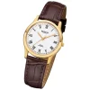 Regent Damen-Armbanduhr 32-F-1074 Quarz-Uhr Leder-Armband braun URF1074